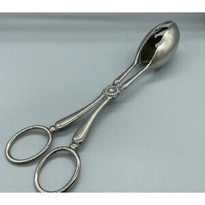 Vintage Leonard Silverplate Gourmet Salad Fruit Serving‎ Tongs Hong Kong